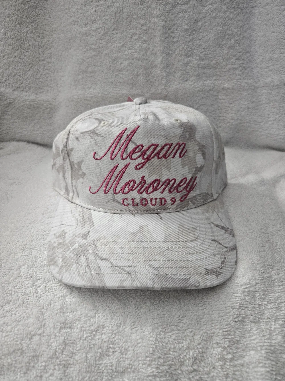 Megan Moroney Target Cloud 9 White Camo Pink Graphic Baseball Hat Womens NWT